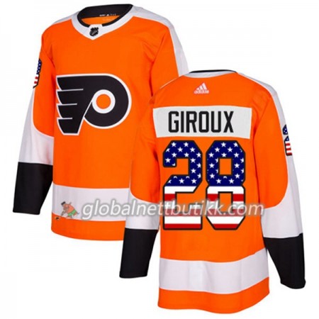 Philadelphia Flyers Hockeydrakt Claude Giroux 28 2017-2018 USA Flag Fashion Orange Adidas Authentic - Herre